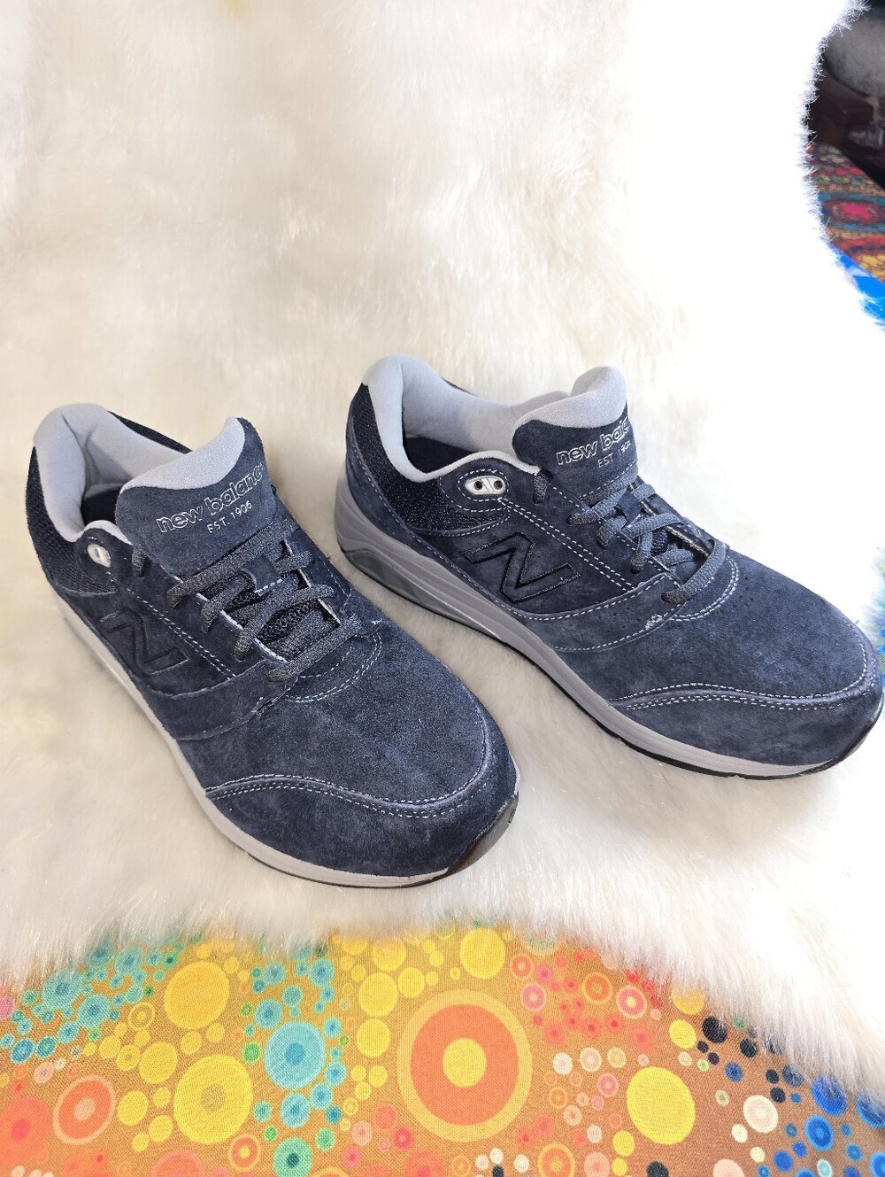 New Balance 928NV2 Women's Navy Suede Motion Controlled Walking Shoes